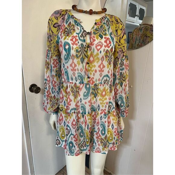 Anthropologie Maureen Babydoll Tunic Paisley Viscose Top Size XS $118 - Picture 4 of 12